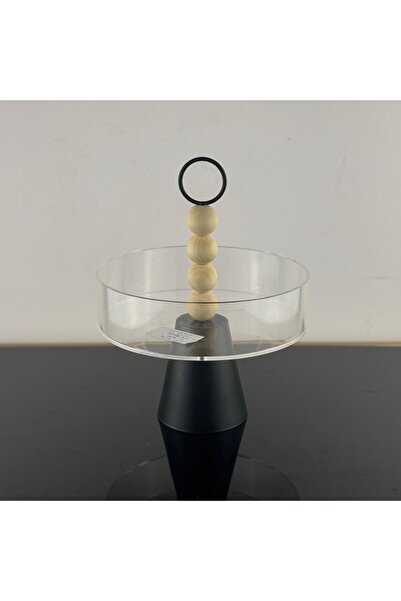 Afaq Acrylic serving dish with a wooden handle