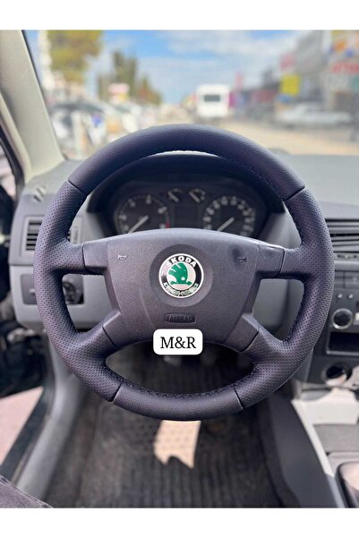 M&R OTO KILIF AKSESUAR Skoda Fabia 4 Kol Orijinal Kaplama Deri Direksiyon Kılıfı