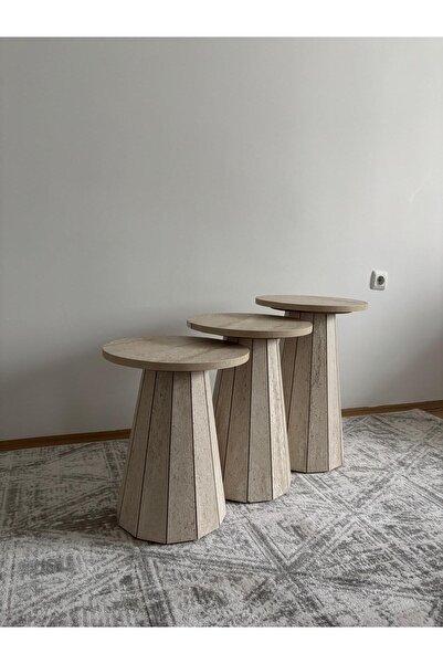 DOĞUKAN HOME YUVARLAK FIÇI ZİGON SEHPA