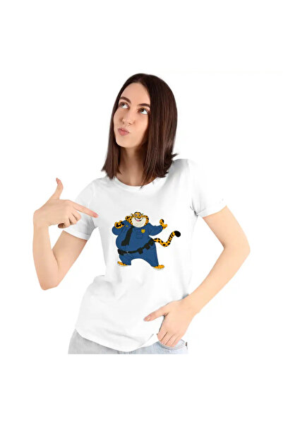 OEM Women's T-Shirt Zootopia Officer Clawhauser Cheetah Cop Police