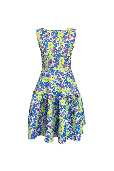 ambar studio Rochie midi jacquard cu imprimeu Olivia