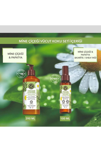 Yves Rocher Mine Çiçeği Papatya Kokulu Vücut Koku Seti Nemlendirici Losyon Sa...
