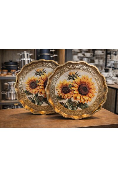 asl living طقم صواني خشبية من ميلانو مكون من قطعتين كبير وصغير الحجم