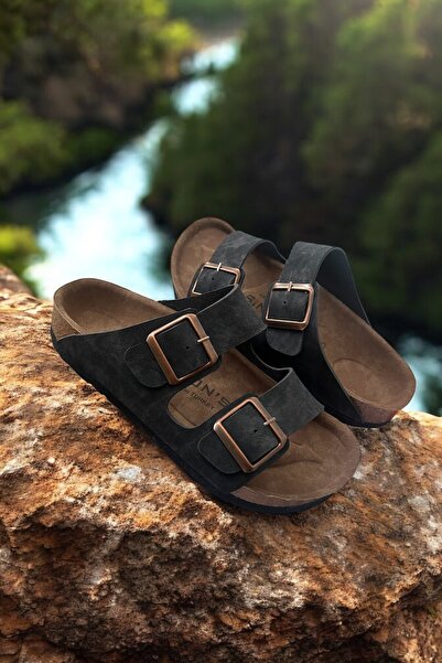 ALTUNTAŞ Жіночі-чоловічі подвійні капці Madrid з подвійною стрічкою для щоден...