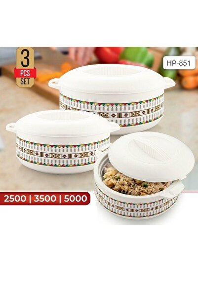 Axis Food container set with a traditional Asiri pattern, 3 pieces: 2500ml, 3...