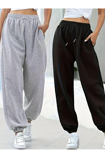 berfmoda ΜΑΥΡΟ ΚΑΙ ΓΚΡΙ ΔΙΠΛΟ ΧΕΙΜΕΡΙΝΟ ΠΑΝΤΕΛΟΝΙ ΜΕ ΕΛΑΣΤΙΚΗ ΕΣΩΤΕΡΙΚΗ ΕΠΕΝΔ...