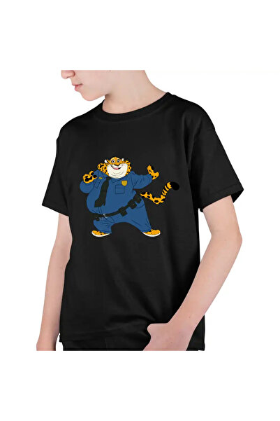 OEM Παιδικό Αγόρι Zootopia Officer Clawhauser Cheetah Cop Αστυνομικό T-shirt