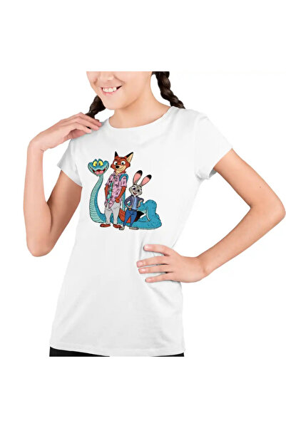 OEM Tricou Copii Fete Zootopia Nick Judy Gary Zootropolis Politist