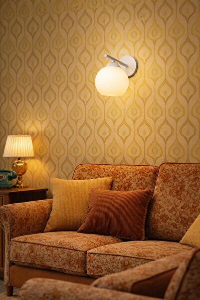 BİAVİZE شمعدان حائط من الكروم الأبيض مع زجاج علوي أبيض