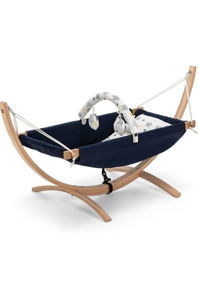 Wellgro Ahşap Hamak Beşik, Bebek, Lacivert