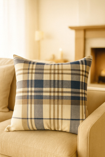 Uğur Home Ev Tekstili غطاء وسادة بتصميم عصري منقوش |   قماش داك 43x43 سم - وينتر