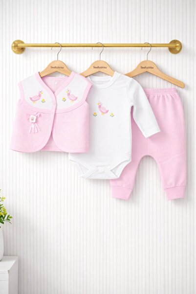 SeaBubbles طقم مبطن للفتيات الصغيرات مكون من طقم فيست قطع