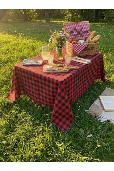 Komana Art Piti Kareli (Pötikare) Sofra Bezi, Masa Örtüsü, Piknik Örtüsü, Çok...