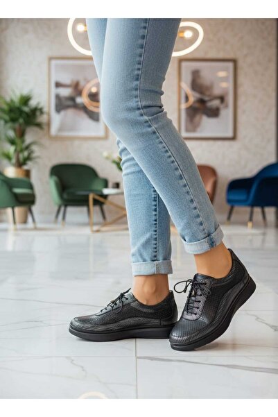 RaySones Genuine Leather Lace-Up Breathable Soft Perforated Casual Women's Le...