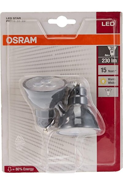 Osram PARATHOM LED STAR PAR16 4W 240V GU10 WARM WHITE