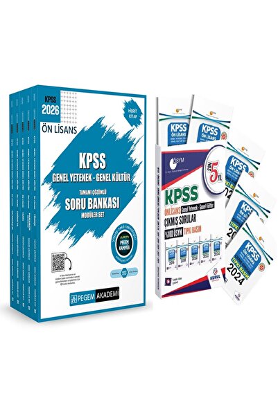 Pegem Akademi Yayıncılık Pegem 2026 KPSS Ön Lisans Genel Yetenek Genel Kültür...