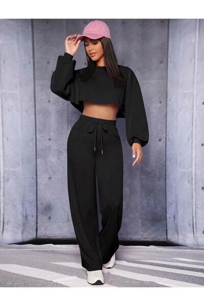 berfmoda بنطال رياضي شتوي بأرجل واسعة من القطن للموسم الجديد