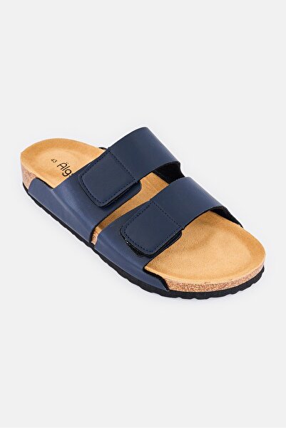 Algspar Men Slip On Cork Sandal, Navy