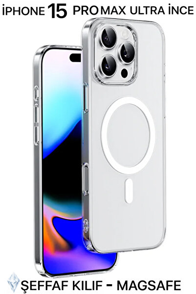 Tech&bello accessories حافظة شفافة متوافقة مع هاتف آيفون 15 برو ماكس، غطاء حم...