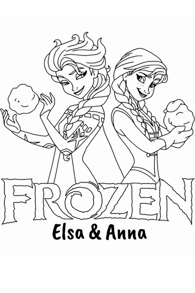 Disney Regatul De Gheata Elsa Si Prințesa Ana Carte De Colorat 100 Ilustrate A4