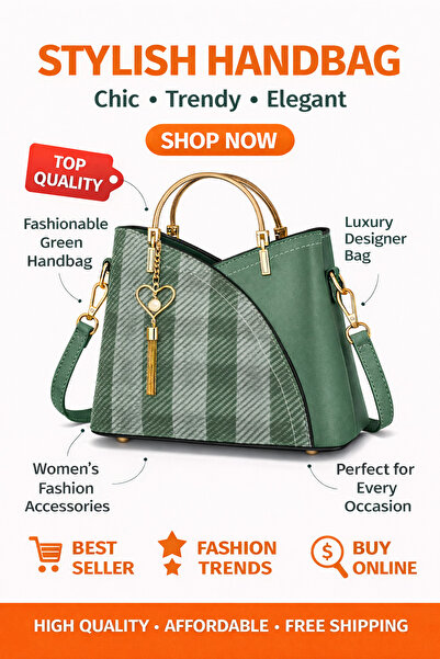 Generic Women Plaid PU Leather Handbag – Heart Charm Top Handle Crossbody Bag