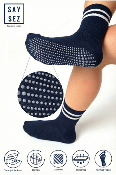 SAYSEZ Bamboo Women's Anti-Slip Sole Silicone Print Pilates Yoga Fitness Danc...