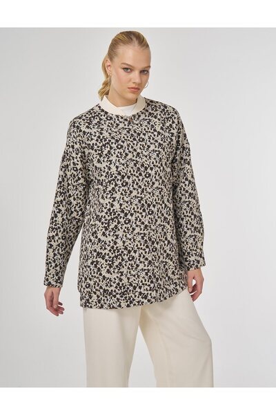 Kayra Desenli Kolej Yaka Ceket Kahve KY-A25-73009-15