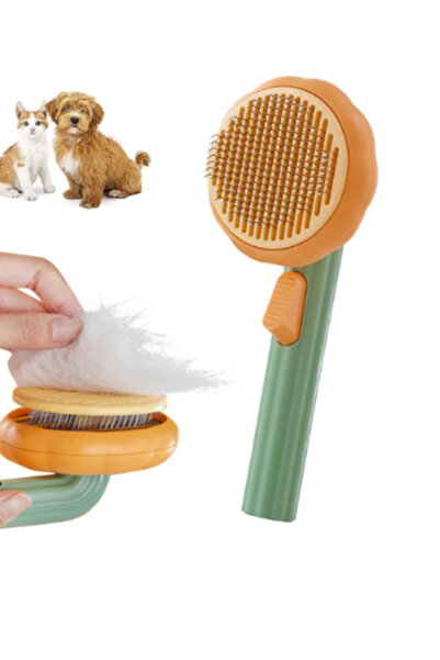 OEM Perie par de animale cu buton de autocuratare Circle Brush
