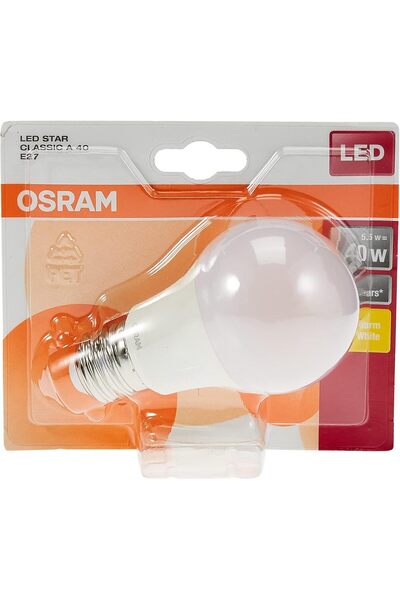 Osram مجموعة إضاءة LED STAR CLASSIC A 5.5 WARM WHITE مكونة من 4 قطع - عرض ترويجي