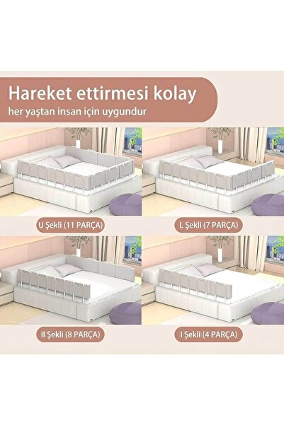 RevuBaby 100 Cm Yatak Bariyeri Bebek Ve Çocuk Korkuluğu Güvenlik Bariyeri Koruma Bariyeri