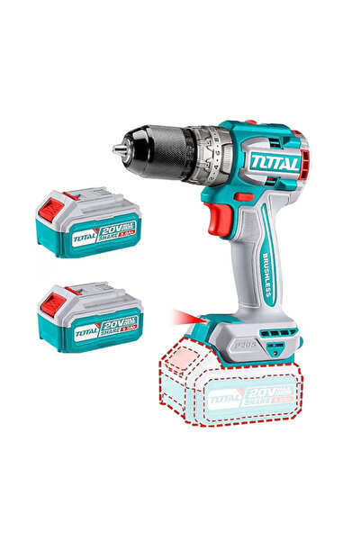 TOTAL Li-ion Akülü Darbeli Matkap 2x5 Ah Akü TIDLI206028