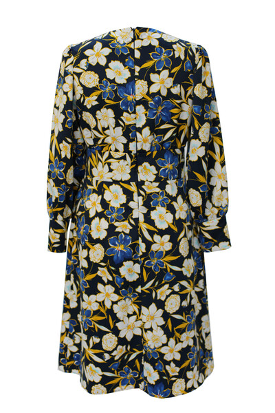 ambar studio Rochie midi din mătase cu imprimeu floral Posie