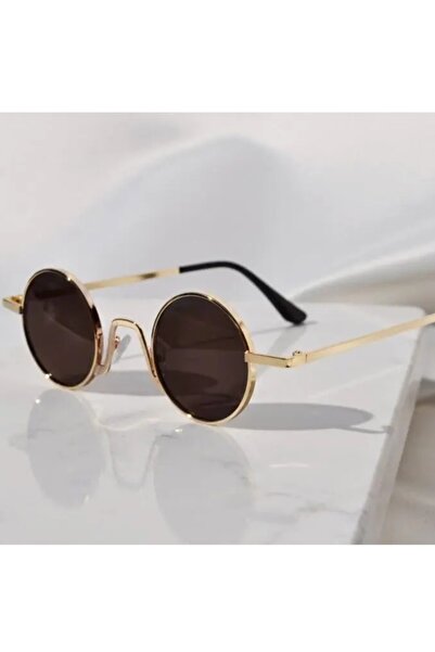 BirYıldızOl Steampunk Retro Metal Framed Uv400 Protection Sunglasses