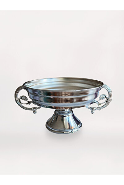 Acarya Design Dekoratif Metal Ayaklı Saksı – Gümüş Renk