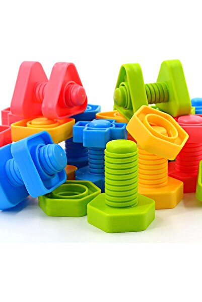 Bluejw 40 قطعة من ألعاب تكديس الصواميل والبراغي - ألعاب تعليمية لفرز الألوان ...