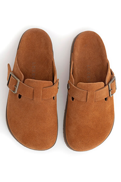 alamoda Lunela Women's Genuine Leather Slippers Women's Buckle Sabo Slippers ...