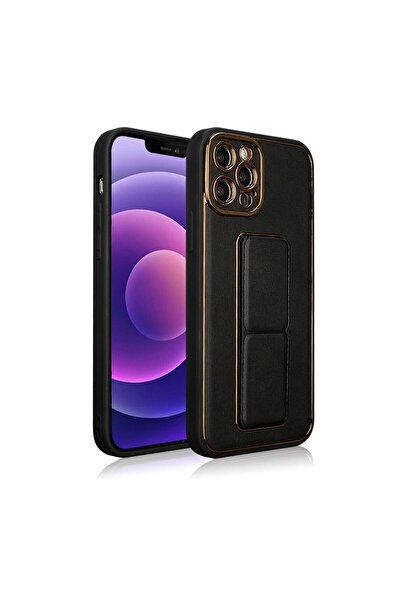 OEM iPhone 13 Pro Kickstand Case Black Silicone Cover