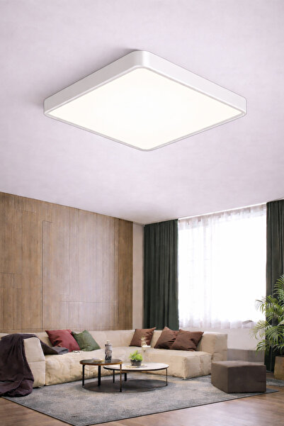 luxshome Kare Tavana Sıfır Led Panel Avize - Salon Oturma Odası Banyo Balkon ...