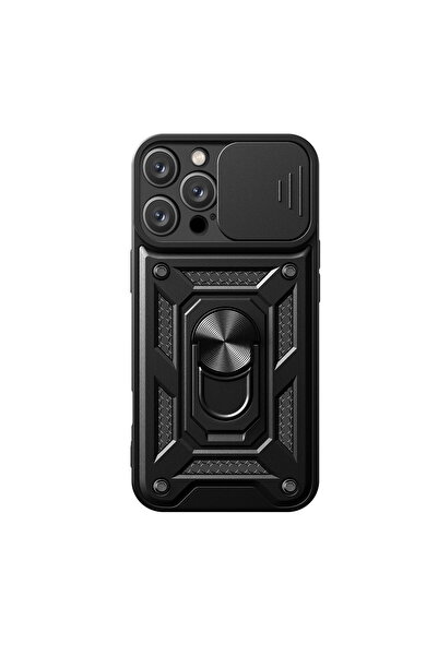 OEM Carcasă Hybrid Armor CamShield pentru iPhone 16 Pro - Neagră