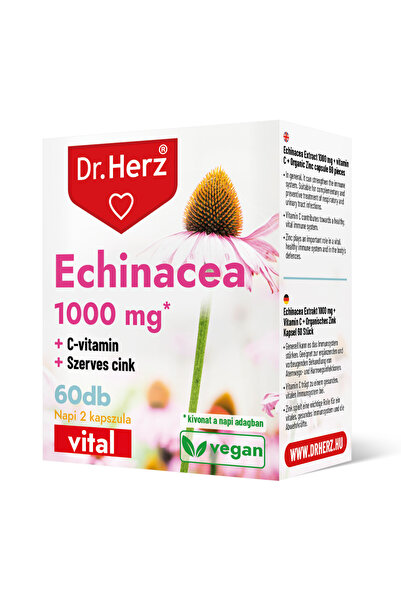 Dr Herz Capsula echinacea 500 mg + vitamina C + zinc 60 buc