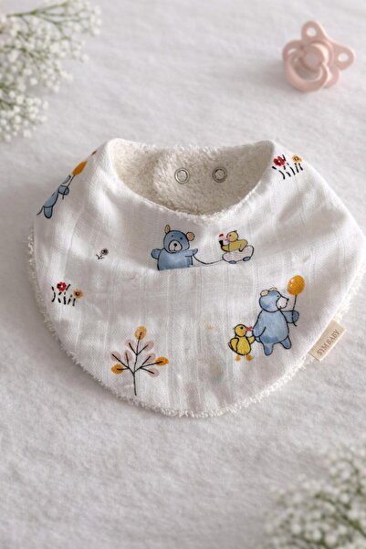 S.Y.M BABY 100% Cotton Double-Sided Towel Muslin Baby Collar, Scarf