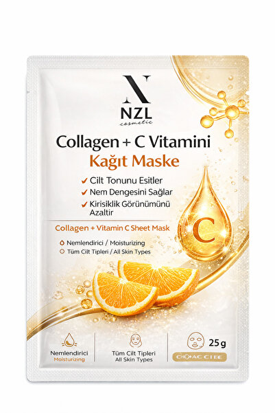 NZL COSMETİC Collagen + C Vitamin Kağıt Maske
