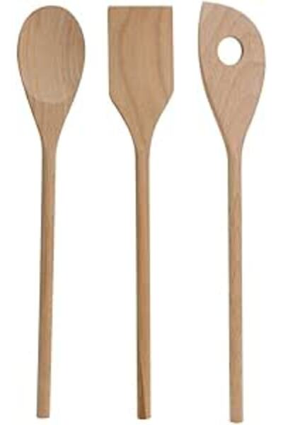 Pedrini Wooden Spoon Set - 3 Pieces, 30 cm