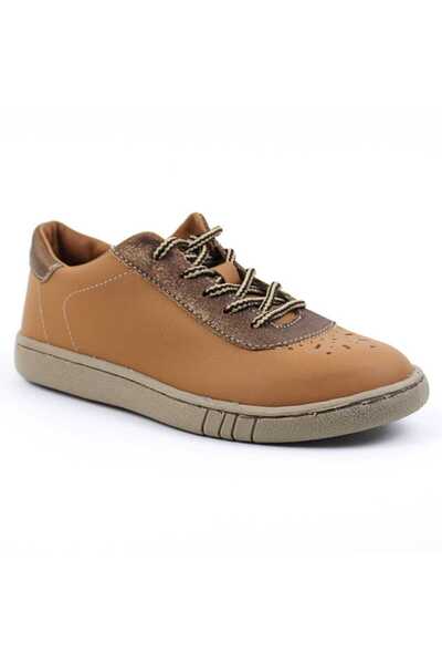 tino Pantofi casual ,unisex , pentru copii , din piele naturala 3266-COGNAC
