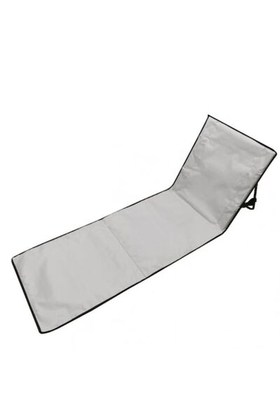 Ikonka Folding Beach Lounger 150x47x48cm Grey