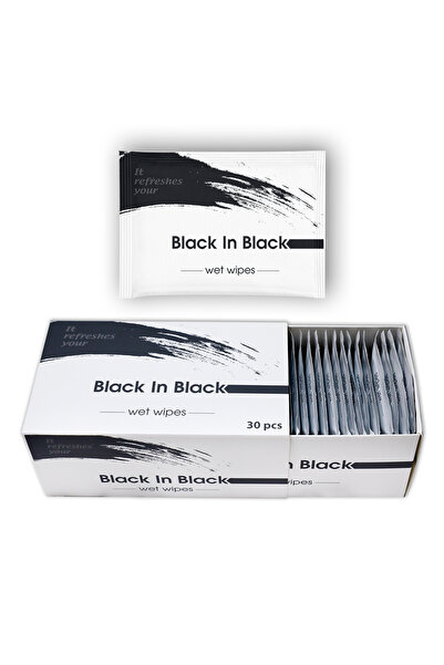 Black In Black Hassas Ciltlere Uygun Su Bazlı 30’lu Cep Islak Mendil Güzel Fe...