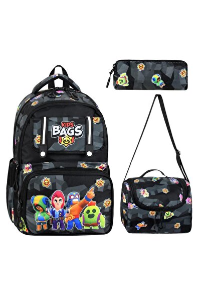 Baginn Primary School Bag Kids Bag Set of 3 42*30 cm Lunch Box Pencil Case Or...