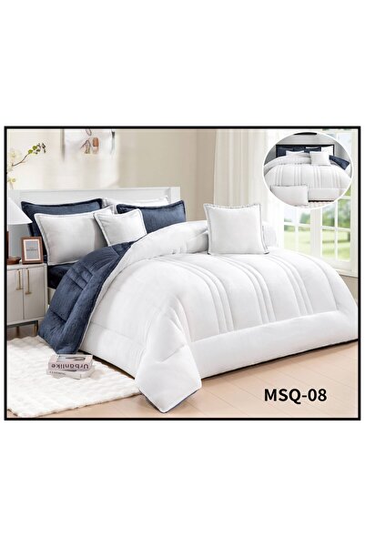 silk Plain embossed winter bedspread with velvet faux fur to keep you warm, 8...