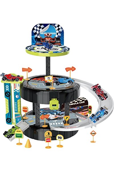 Generic Race Car Parking Toy Set