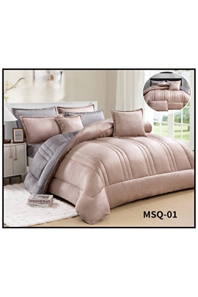 silk Winter bedspread, single and a half size, embossed, plain velvet faux fu...